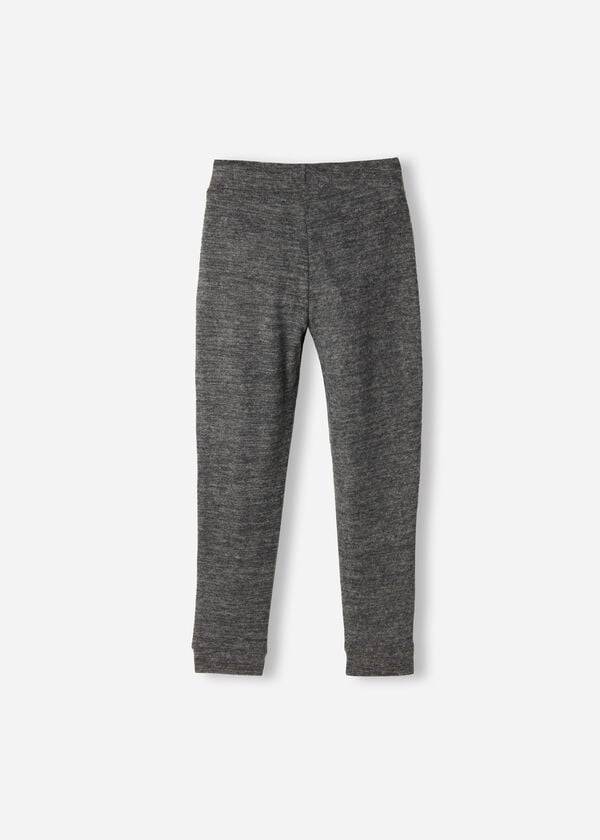 calzedonia kinder-leggings aus kaschmir-stretchmaterial grau