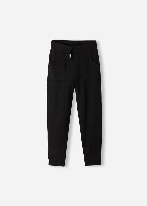 calzedonia kinder-leggings aus kaschmir-stretchmaterial schwarz