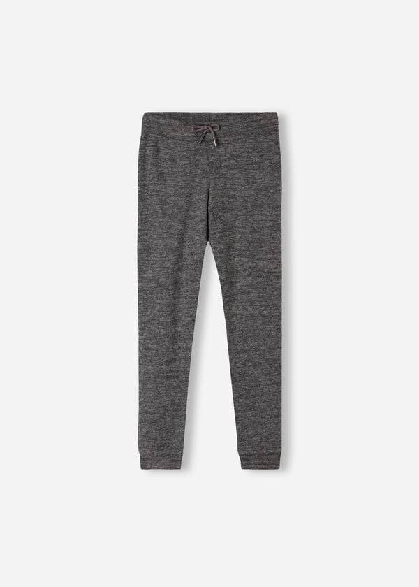 graue calzedonia kinder-sportleggings aus kaschmir-mischgewebe mit stretchanteil