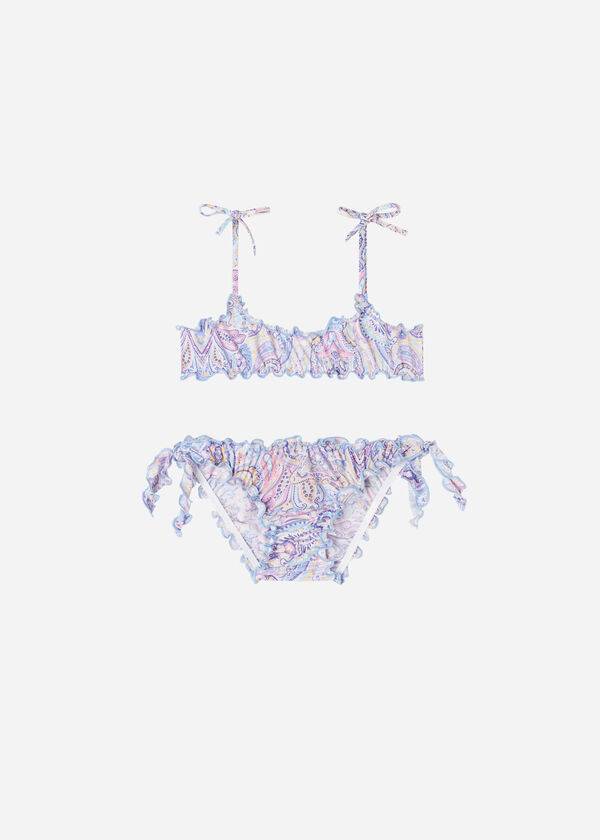 blaue zweiteilige badeanzüge von calzedonia für kinder modell amalfi
