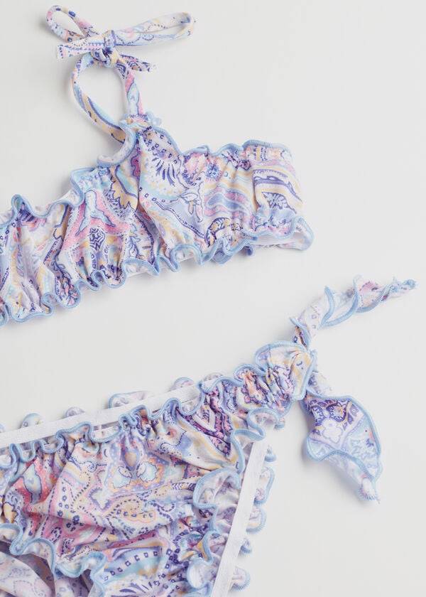 blaue zweiteilige badeanzüge von calzedonia für kinder modell amalfi