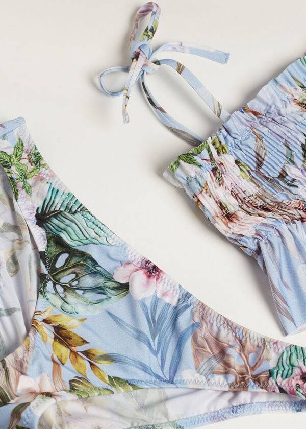 calzedonia zweiteiliger badeanzug für kinder modell atene blau