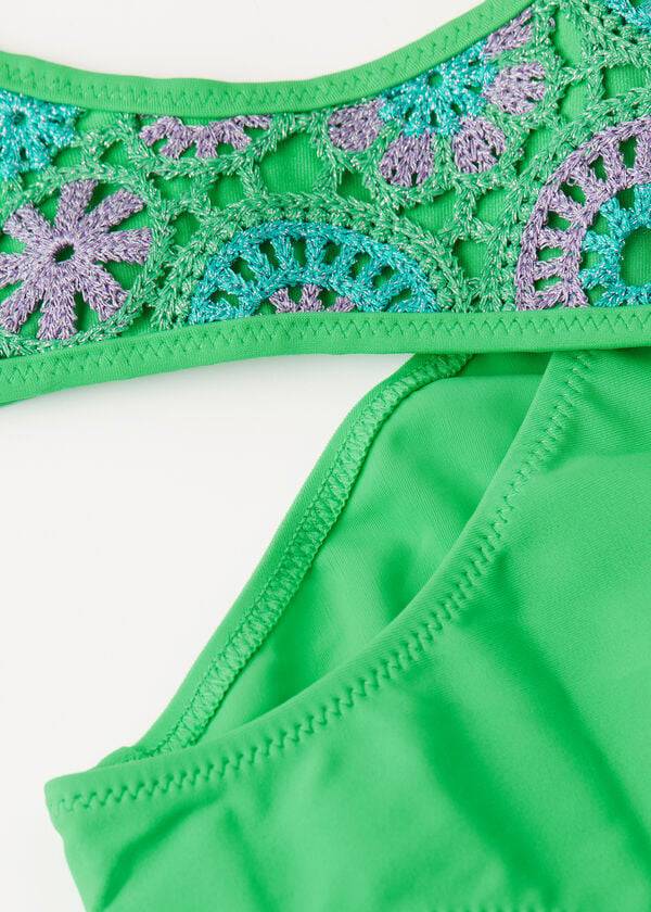 grüne calzedonia zweiteilige capri-badeanzüge für kinder