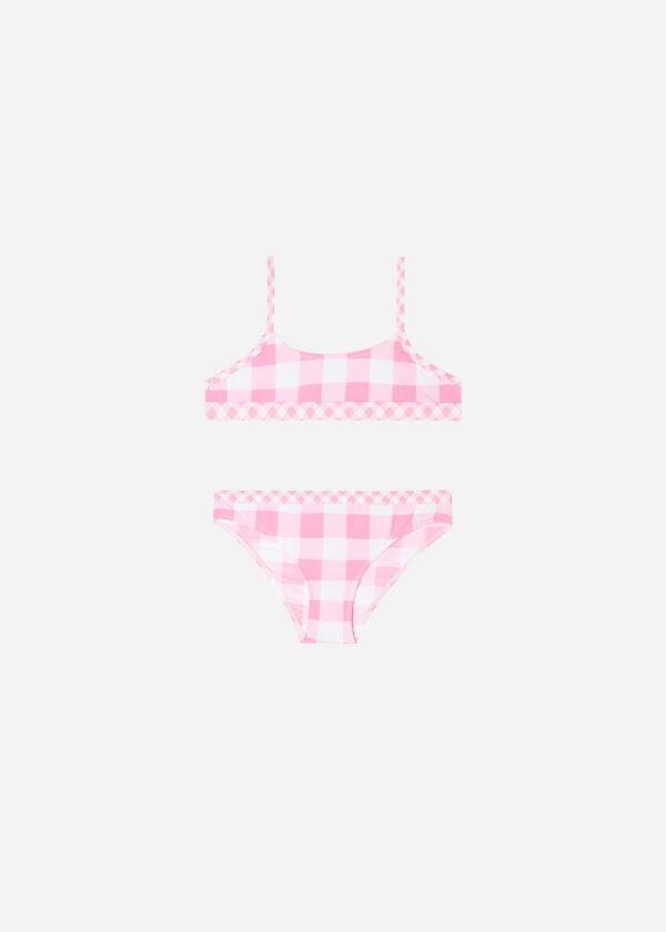 calzedonia zweiteiliger lione badeanzug für kinder rosa