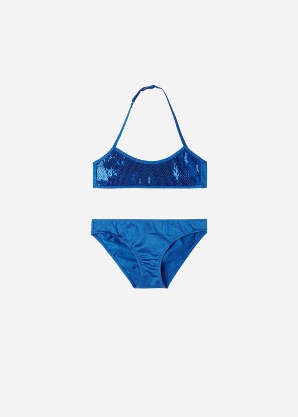 blaue calzedonia zweiteilige cannes kinderbadeanzüge