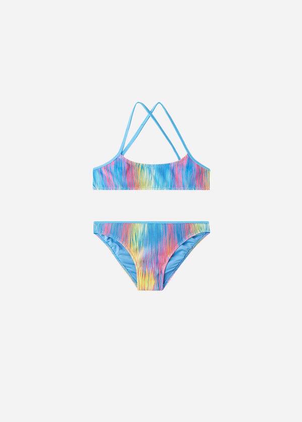 mehrfarbige zweiteilige badeanzüge von calzedonia für kinder modell maiorca