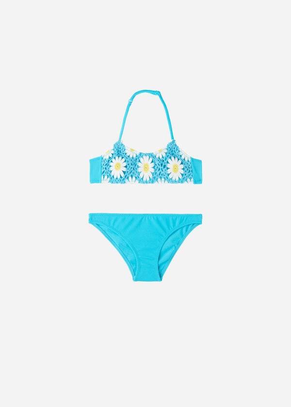 calzedonia kinder-badeanzug zweiteilig modell margherita türkis