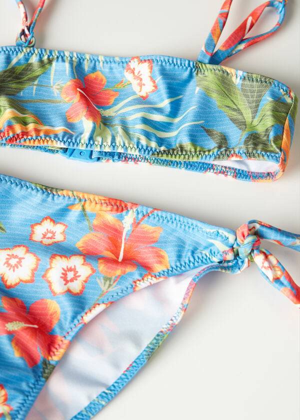 calzedonia zweiteiliger maui-badeanzug für kinder grün