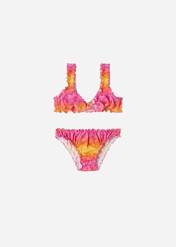 gelber zweiteiliger polly-badeanzug von calzedonia für kinder
