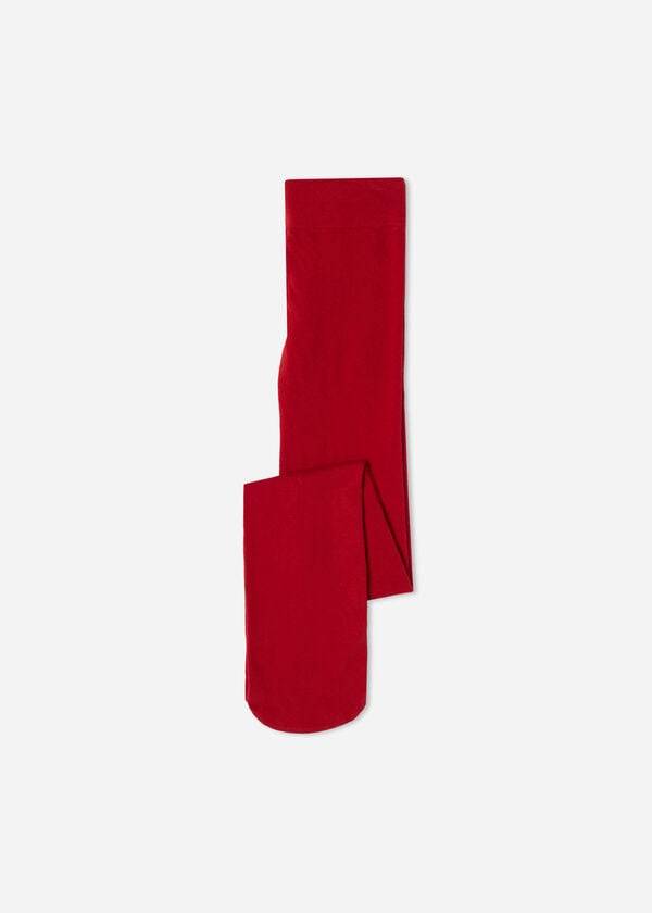 calzedonia eco baumwollstrumpfhose für kinder rot
