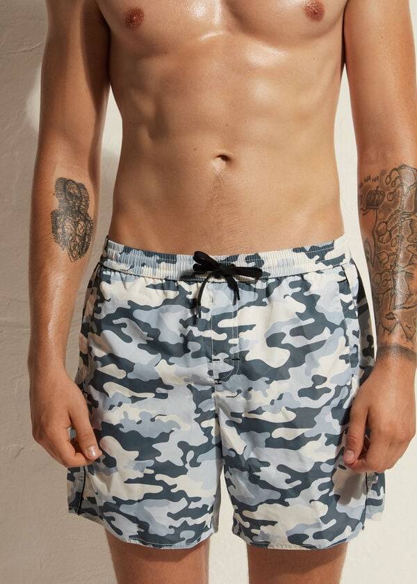 schwarzeweiße herren-badehose calzedonia formentera