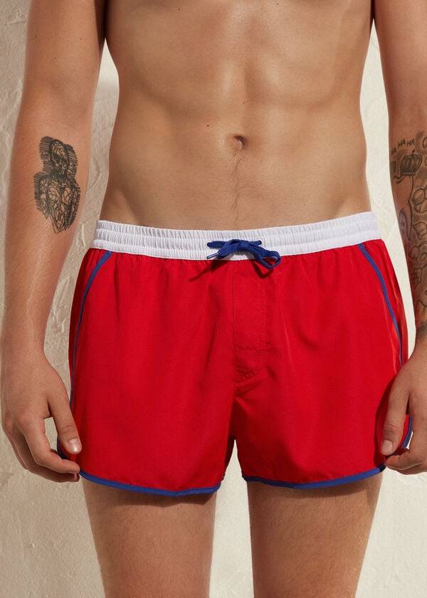 calzedonia venice beach eco herren-badehose rot