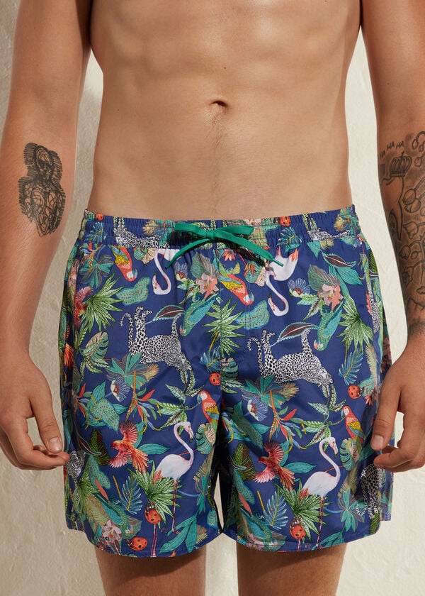 herren-badehose calzedonia formentera grünblau