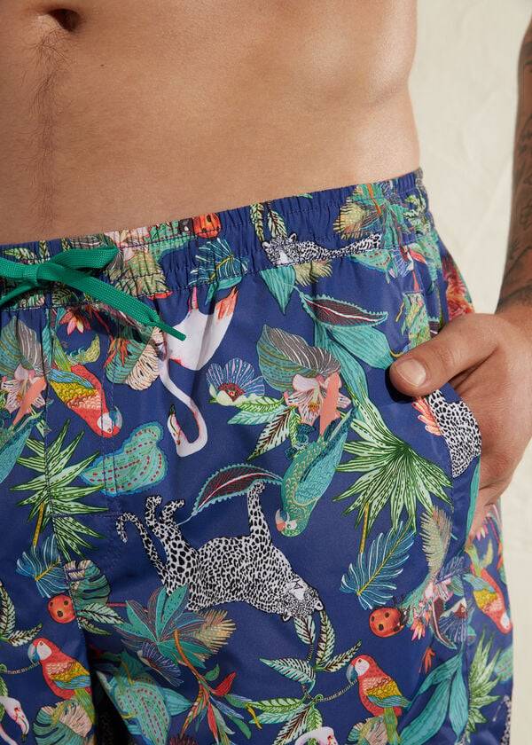 herren-badehose calzedonia formentera grünblau