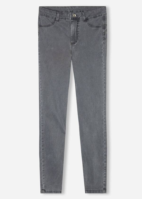 silberne damen-jeans calzedonia eco light push-up-denim