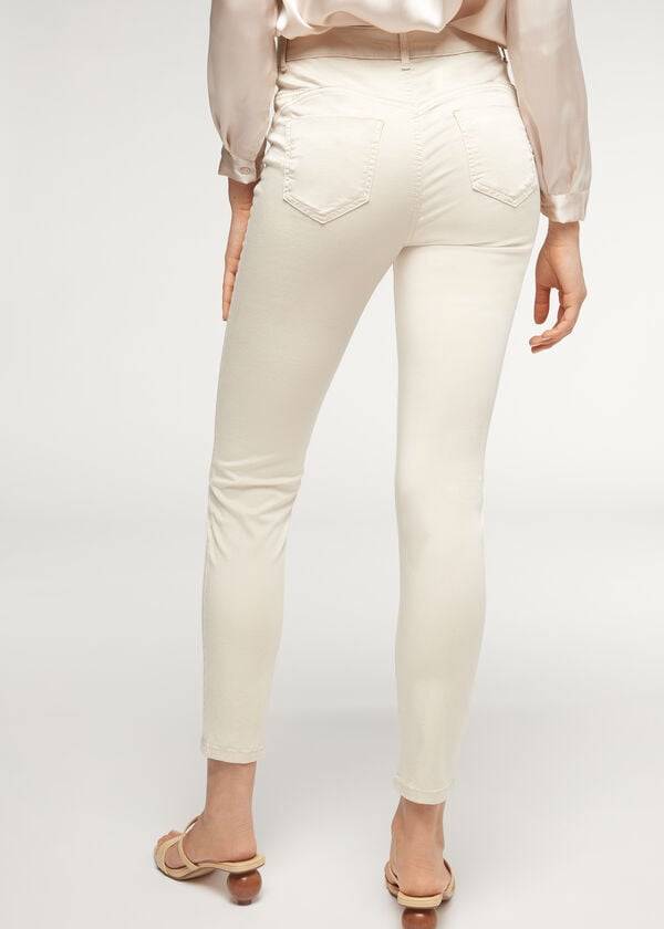 braunebeige damen-jeans calzedonia eco light push-up denim