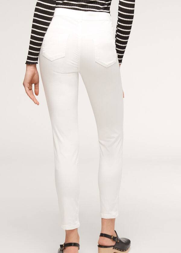 damen calzedonia eco light push-up-jeans aus denim weiß