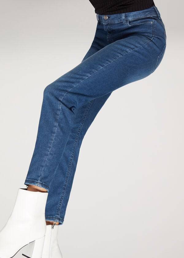 calzedonia super flex denim high waist superskinny damenjeans blau