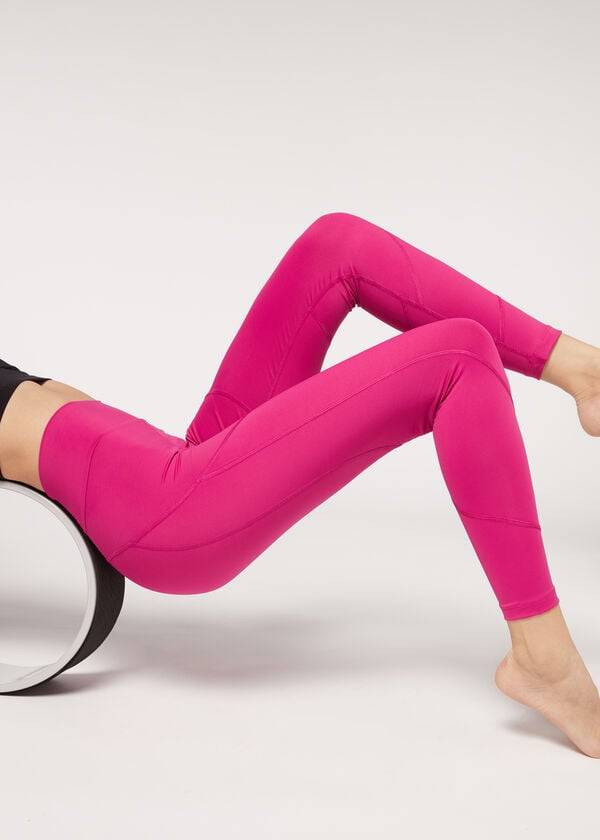 pinke calzedonia performance sportleggings für damen