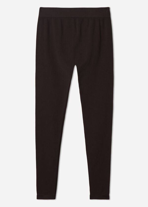 braune calzedonia ultra-opaque mikrofaser-leggings für damen