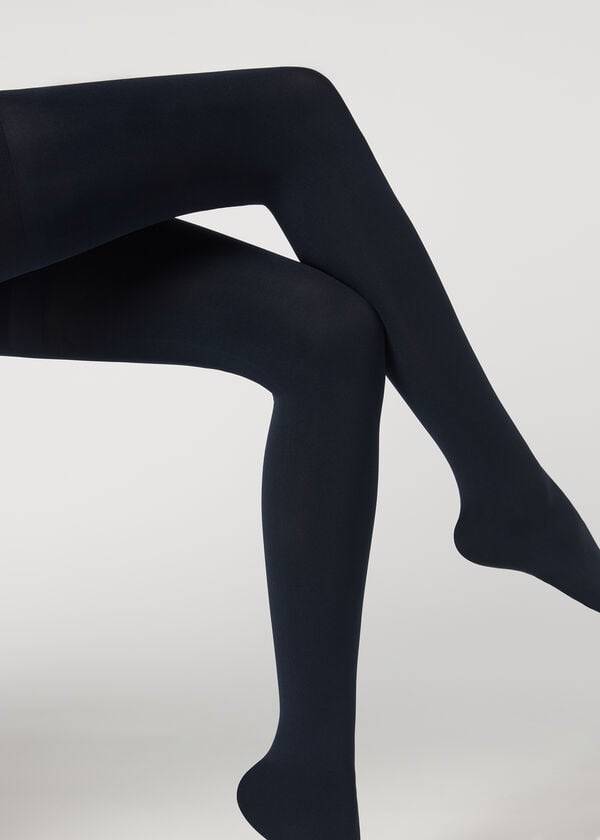 calzedonia 80 denier super opaque total shaper damenstrumpfhose blau