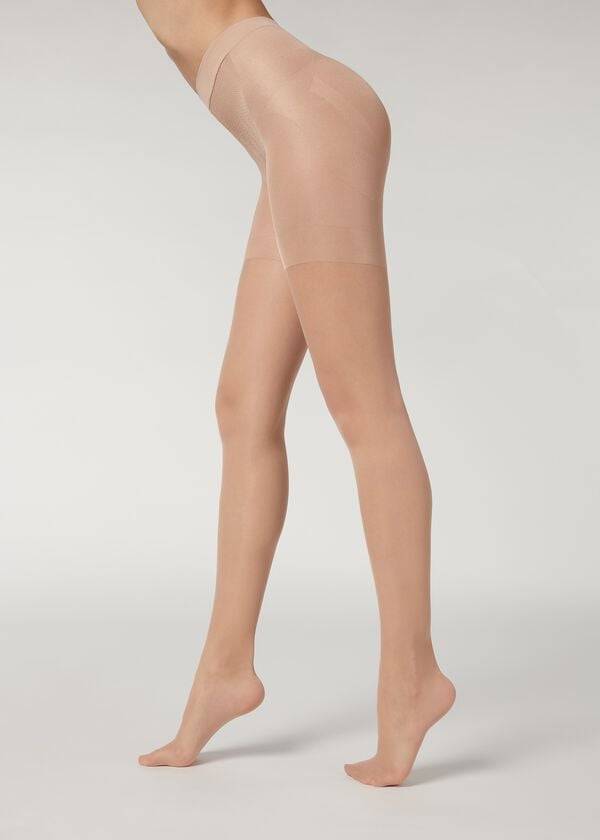 calzedonia 30 denier total shaper sheer damenstrumpfhose beige