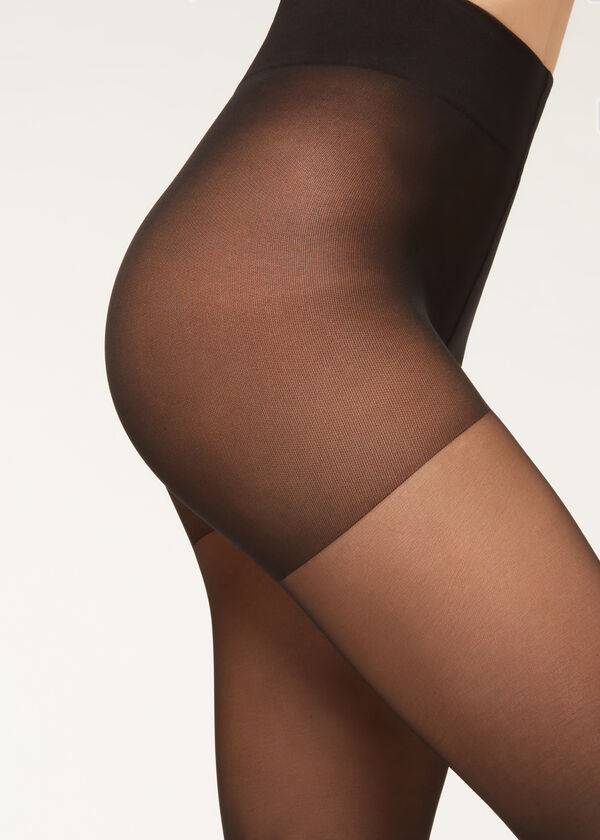 damen calzedonia 40 denier action medium sheer tight schwarz