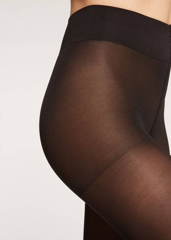 calzedonia 40 denier action strong sheer damen-tights schwarz