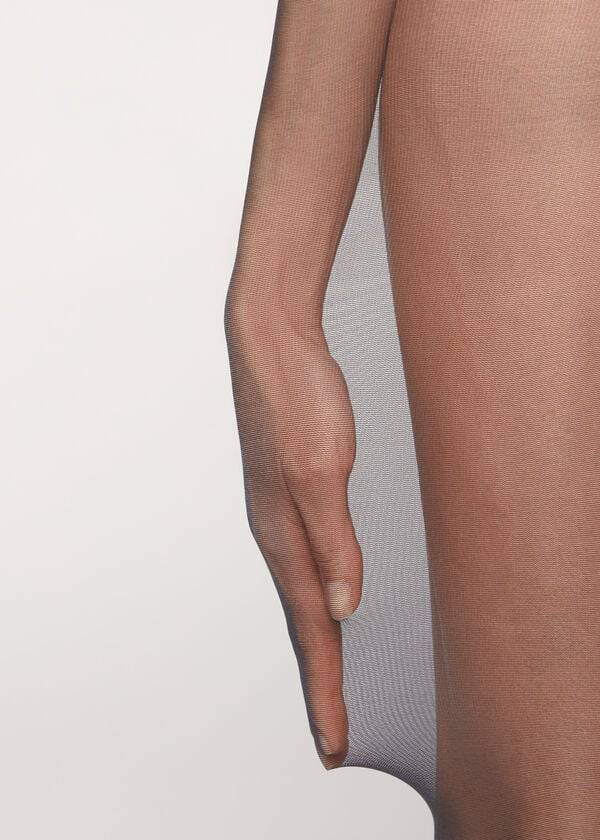 blaue damen-strumpfhose calzedonia 40 denier transparent