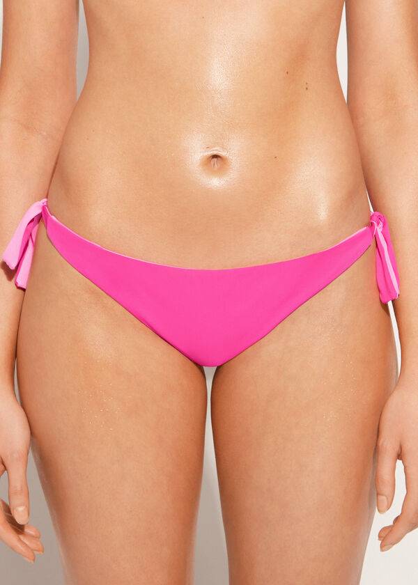 calzedonia bow bikinihose für damen brasilianisches indonesisches Öko-material pink