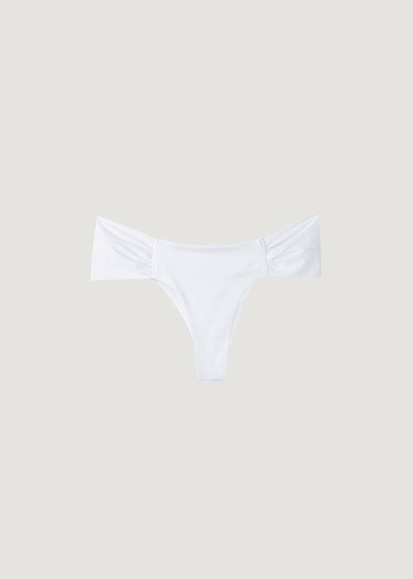weiße damen-bikinihose von calzedonia brasilianisches und indonesisches Öko-material