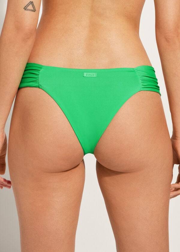 calzedonia damen-bikinihose aus brasilianischem und indonesischem Öko-material grün