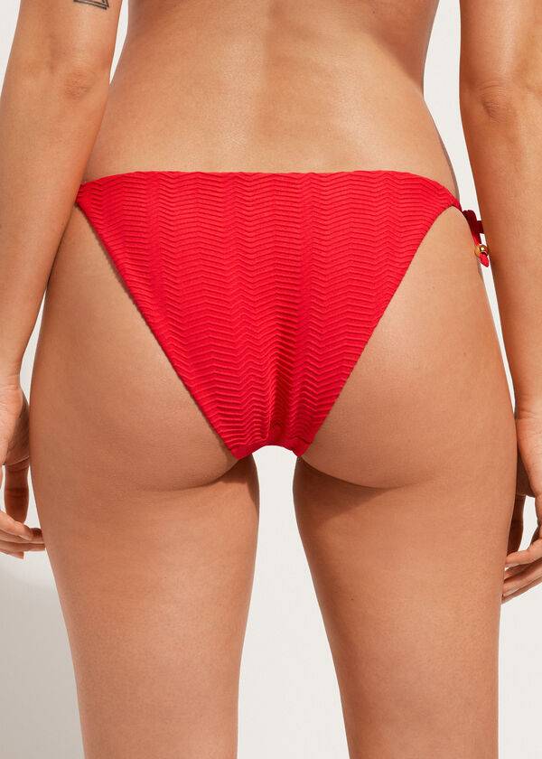 calzedonia chevron string casablanca damen-bikinihose rot