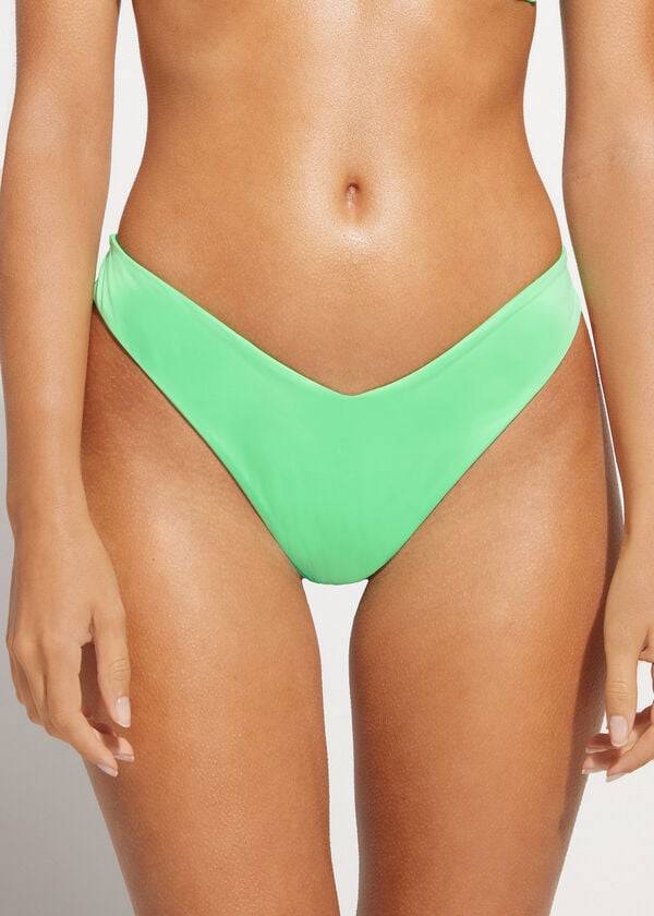 mint damen calzedonia high cut bikinihose aus brasilianischem indonesischem Öko-material
