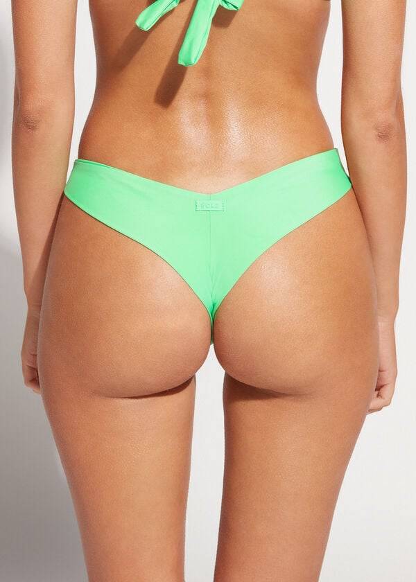 mint damen calzedonia high cut bikinihose aus brasilianischem indonesischem Öko-material