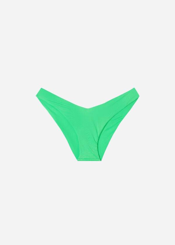 calzedonia damen-bikinihose mit hohem beinausschnitt aus indonesischem Öko-material mint