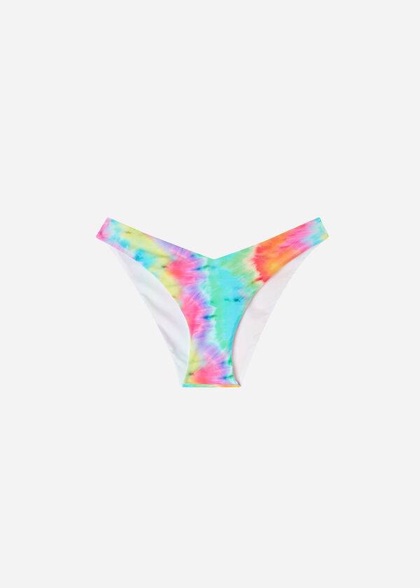 mehrfarbige calzedonia high cut orlando damen-bikinihose