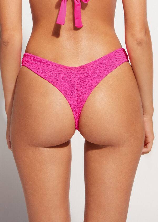 calzedonia high cut v-förmiger brasilianischer miami damen-bikini-slip pink