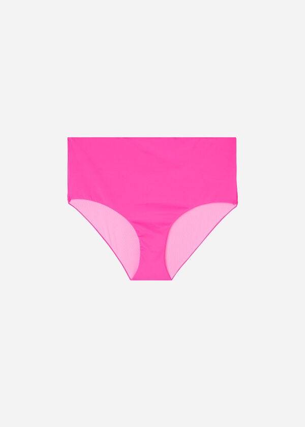calzedonia bikinihose für damen mit hohem formendem bund indonesischem Öko-design rosa