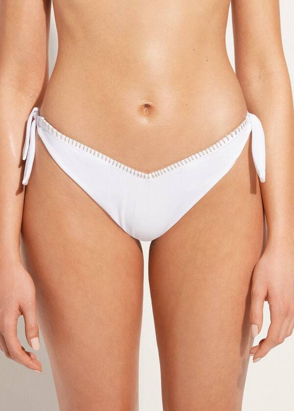weiße calzedonia high v-cut brazilian mumbai damen-bikinihose