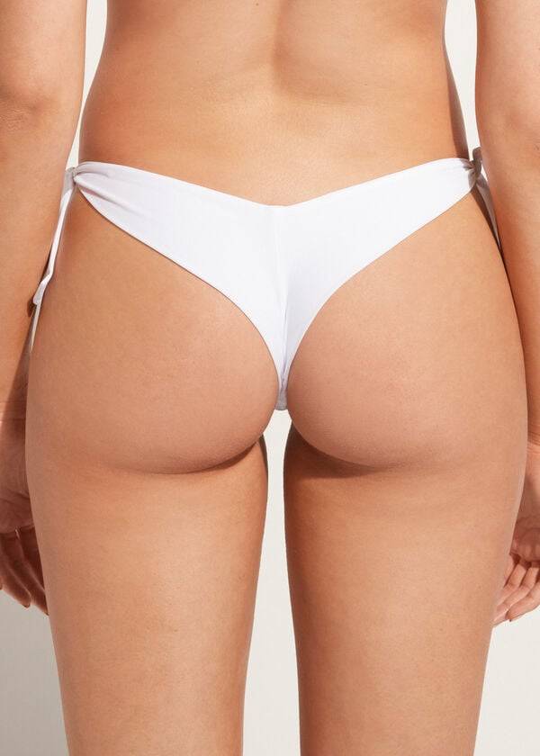 weiße calzedonia high v-cut brazilian mumbai damen-bikinihose