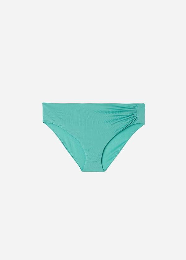 türkisfarbene calzedonia high waist indonesia eco damen-bikinihose