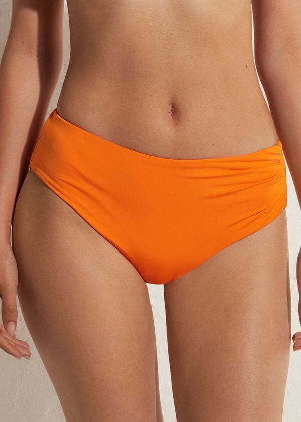 damen-bikinihose calzedonia high waist indonesia eco orange