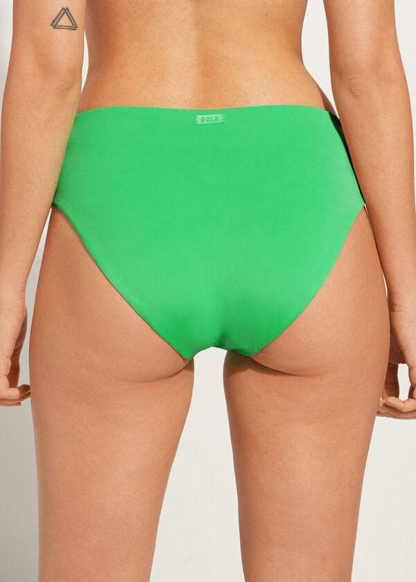 calzedonia high waist indonesia eco damen-bikinihose grün