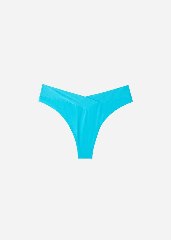 türkisfarbene calzedonia bikinihose für damen mit hohem bund und v-ausschnitt brasilianischemindonesischem design