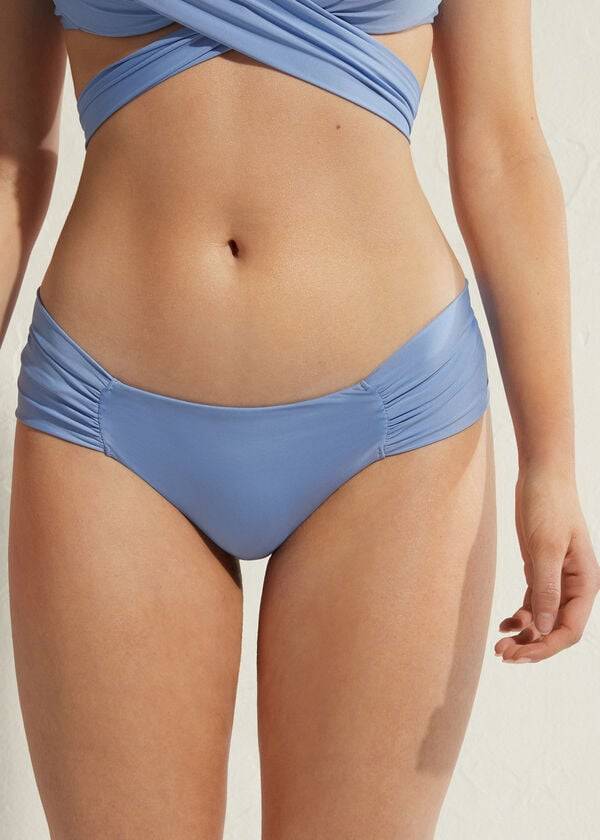 calzedonia indonesia eco damen-bikinihose blau