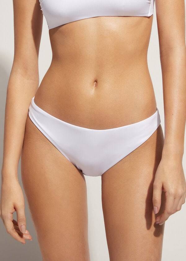calzedonia indonesia eco low rise damen-bikinihose weiß