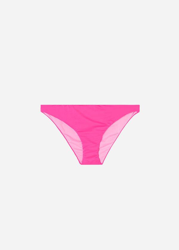 pinkfarbene calzedonia indonesia eco bikinihose für damen mit niedrigem bund
