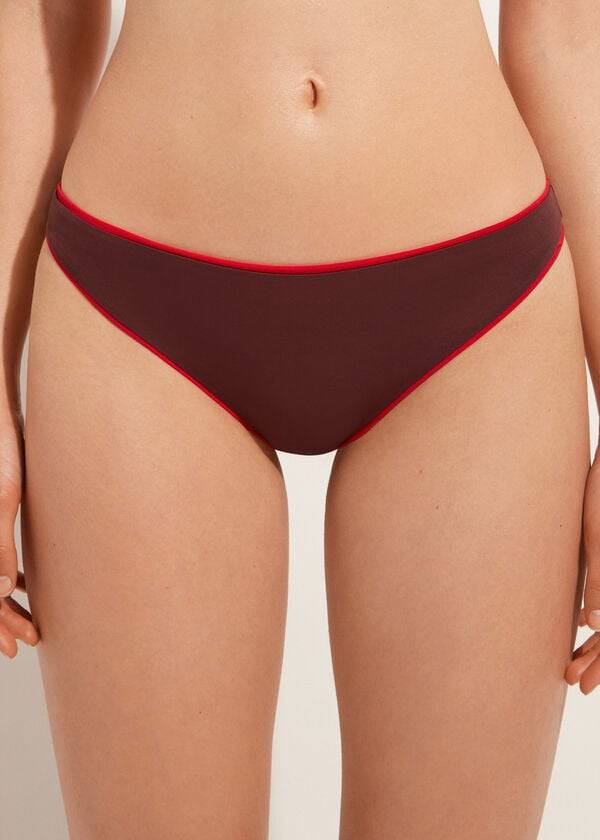 damen-bikinihose calzedonia indonesia eco niedrig geschnitten rot