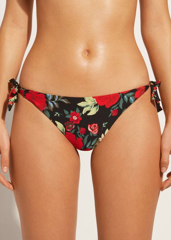 pinkfarbenes calzedonia wende-string-bikinihöschen nizza für damen